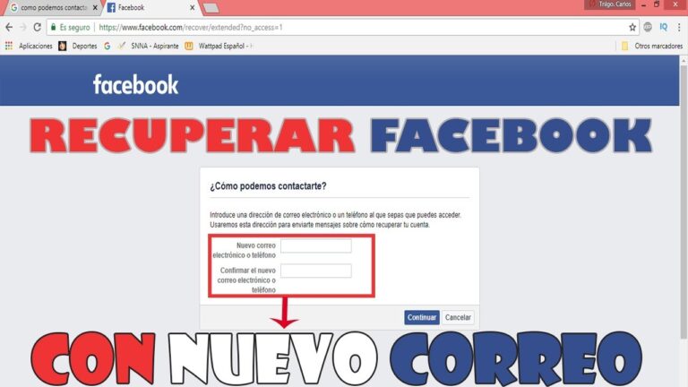 Recuperar cuenta de Facebook si perdiste tu correo electrónico antiguo