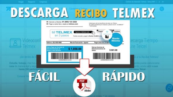 descargar el recibo Telmex en PDF